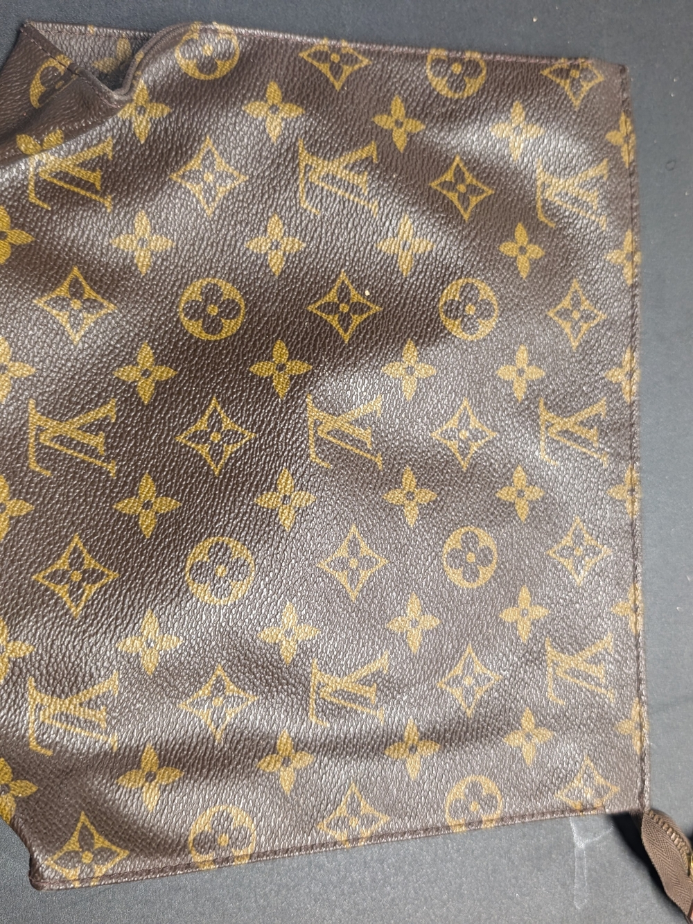 Louis Vuitton Monogram Canvas Pouch in Brown and Gold